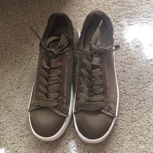 Olive Green lifted sneakers